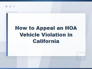 California Hoa Vehicle Violation Appeal Letter Template
