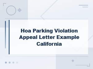 Appealing an Hoa Parking Violation in California
