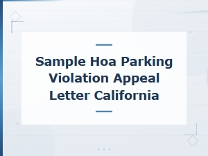 How to Appeal an Hoa Parking Violation in California